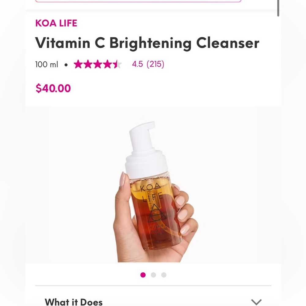 KOA Life Vitamin C Brightening Cleanser